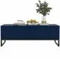Stolik kawowy TAL 3D 110x54cm granatowy mat do salonu I sklep meblowy MIRAT. styl LOFT, RYFLOWANY kolekcja TAL