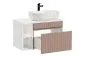 Szafka pod umywalkę ICONIC ROSE 60cm + ICONIC WHITE 20cm zestaw z blatem ryflowane fronty I sklep meblowy MIRAT. styl RYFLOWANY