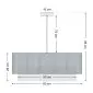 Lampa wisząca DUO LAMI LINE 60x25 biała do salonu I sklep meblowy MIRAT.