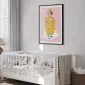 Plakat Podniebna świnka 21x30 cm z ramą czarną z marginesem | MIRAT.