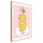 Plakat Podniebna świnka 60x90 cm z ramą złotą z marginesem | MIRAT.