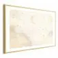 Plakat Rozgwieżdżona noc 90x60 cm z ramą złotą z marginesem | MIRAT.