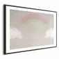 Plakat Tęcza w deszczu 90x60 cm z ramą czarną z marginesem | MIRAT.