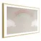 Plakat Tęcza w deszczu 42x29,7 cm z ramą złotą z marginesem | MIRAT.