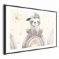 Plakat Pośród gwiazdek i tęcz 90x60 cm z ramą czarną z marginesem | MIRAT.