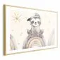 Plakat Pośród gwiazdek i tęcz 42x29,7 cm z ramą złotą z marginesem | MIRAT.
