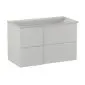 Szafka pod umywalkę EDGE 90 cm biało-szara półmat z organizerem | MIRAT kolekcja KF-EDGE