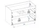 Szafka pod umywalkę EDGE 90 cm biało-szara półmat z organizerem | MIRAT kolekcja KF-EDGE