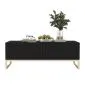 Stolik kawowy TAL 3D 110x54cm czarny mat/gold glamour I sklep meblowy MIRAT. styl GLAMOUR kolekcja TAL