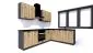 Zestaw mebli kuchennych ANIKA grafitowy/dąb artisan narożny I sklep meblowy MIRAT.  kolekcja ANIKA