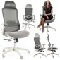 Certyfikowany fotel ergonomiczny Ergon szary z podłokietnikami 4D | MIRAT