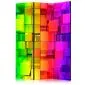 Parawan dwustronny 3D 135x172 cm 3-częściowy czerwony | MIRAT.