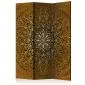 Parawan jednostronny Orient 135x172 cm 3-częściowy brązowy | MIRAT.