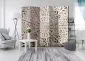 Parawan dwustronny Orient 225x172 cm 5-częściowy szary | MIRAT.
