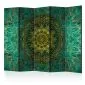 Parawan dwustronny Orient 225x172 cm 5-częściowy zielony | MIRAT.