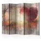 Parawan dwustronny Abstrakcje 225x172 cm 5-częściowy beżowy | MIRAT.