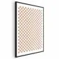 Plakat Brązowa geometria 29,7x42 cm z ramą czarną z marginesem | MIRAT.