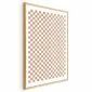 Plakat Brązowa geometria 60x90 cm z ramą złotą z marginesem | MIRAT.