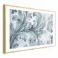 Plakat Kamienny ornament 60x40 cm z ramą złotą z marginesem | MIRAT.