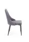 Krzesło K365 VELVET szare z metalowymi nogami do salonu | MIRAT. w stylu GLAMOUR kolekcja