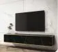 Szafka RTV KARL 175cm wisząca/stojąca czarny marmur glamour I sklep meblowy MIRAT. styl GLAMOUR