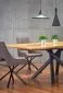 Stół DERRICK 160(200)x90 dąb/czarny rozkładany w stylu loft | MIRAT. styl LOFT