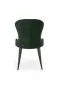 Krzesło K366 VELVET ciemno zielone na metalowych nogach | MIRAT. styl GLAMOUR