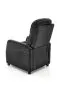Fotel FELIPE 2 VELVET czarny z funkcją relaks | MIRAT. styl LOFT
