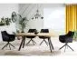Krzesło tapicerowane AZALIA VELVET czarne welurowe do jadalni | MIRAT. styl GLAMOUR, LOFT