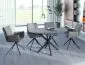 Okrągły stół ceramiczny Gaston 100(135)x100 cm szary | MIRAT styl LOFT