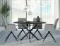 Okrągły stół ceramiczny Gaston 100-135 cm czarny marmur | MIRAT styl LOFT