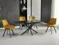 Owalny stół ceramiczny Gaston 140(180)x80 cm czarny marmur | MIRAT styl LOFT