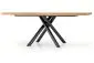 Stół DERRICK 160(200)x90 dąb/czarny rozkładany w stylu loft | MIRAT. styl LOFT