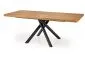 Stół DERRICK 160(200)x90 dąb/czarny rozkładany w stylu loft | MIRAT. styl LOFT
