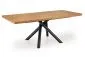 Stół DERRICK 160(200)x90 dąb/czarny rozkładany w stylu loft | MIRAT. styl LOFT