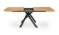 Stół DERRICK 160(200)x90 dąb/czarny rozkładany w stylu loft | MIRAT. styl LOFT