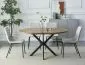 Okrągły stół rozkładany Gaston 100-135 cm orzech vintage | MIRAT styl LOFT