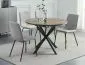 Okrągły stół rozkładany Gaston 100-135 cm orzech vintage | MIRAT styl LOFT