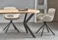 Stół okrągły rozkładany PERONI 100(250)x100 dąb/czarny do jadalni i salonu | MIRAT. styl LOFT