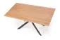 Stół rozkładany LEGARTO 160(200)x90 dąb/czarny na designerskiej podstawie | MIRAT. styl LOFT