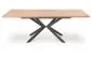 Stół rozkładany LEGARTO 160(200)x90 dąb/czarny na designerskiej podstawie | MIRAT. styl LOFT