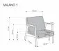 Fotel tapicerowany MILANO 1S oliwkowy/orzech do salonu I sklep meblowy MIRAT. styl SKANDYNAWSKI
