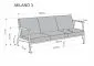 Sofa MILANO 3S szara/orzech trzyosobowa z podłokietnikami I sklep meblowy MIRAT. styl SKANDYNAWSKI, VINTAGE