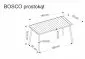 Stół ogrodowy BOSCO 70x140 czarny 6-osobowy I sklep meblowy MIRAT.