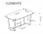 Stół CLEMENTE 160x90 biały marmur/złoty w stylu glamour I sklep meblowy MIRAT. styl GLAMOUR