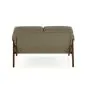 Sofa MILANO 2S oliwkowa/orzech dwuosobowa drewniany stelaż I sklep meblowy MIRAT. styl SKANDYNAWSKI, VINTAGE
