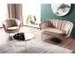 Fotel tapicerowany CAMELLIA 1 VELVET beżowy muszelka I sklep meblowy MIRAT. styl GLAMOUR