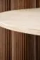 Designerski stolik kawowy DOROTEA 80x80 trawertyn/orzechowy I sklep meblowy MIRAT.