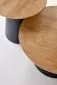 Zestaw 2 stolików kawowych MALOMI dąb naturalny/czarny loftowe I sklep meblowy MIRAT. styl LOFT
