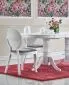 Krzesło VERDI białe drewniane z tapicerowanym siedziskiem | MIRAT. styl GLAMOUR
